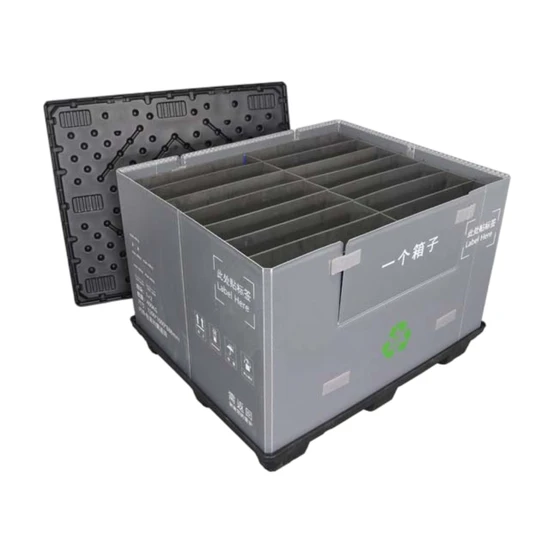 Collapsible Plastic Sleeve Pallet Box for Warehouse Storage