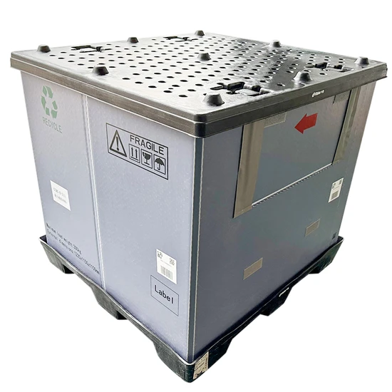 Collapsible Plastic Sleeve Pallet Box for Warehouse Storage